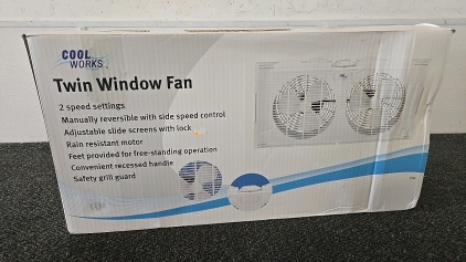 (1) Cool Works Twin Window Fan