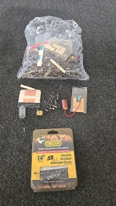 (1) Medium Size Bag of Diodes, Fuses and More (1) 14" Saw Chain