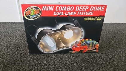 (1) Zoomed Laboratories Mini Combo Deep Dome Dual Lamp Fixture