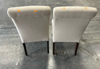 (2) White Dining Chairs - 2