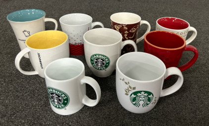 9 Starbucks Mugs