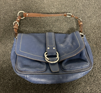 Blue Leather Coach Bag