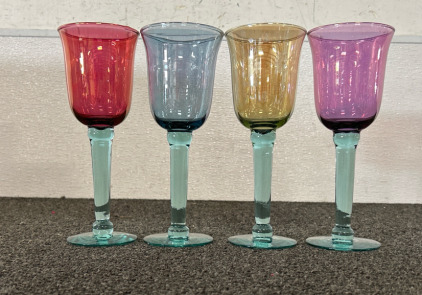 Set of 4 Colorful Drinking Goblets