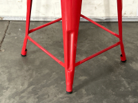 Red Metal Stool - 2