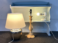 (3) Lamps and Wooden Shelf - 2