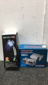 Mini game entertainment system and LED shower head