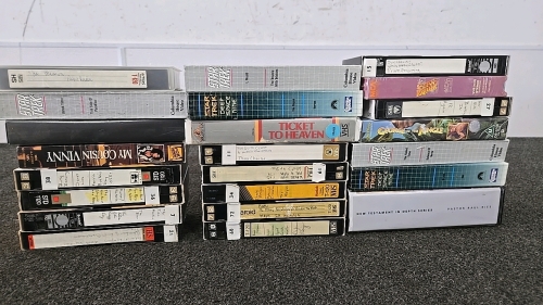 (1) Set of 24 Different VHS Tapes