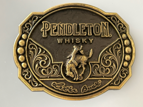 Brass Toned Pendleton Whisky Belt Buckle