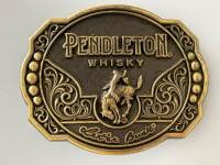 Brass Toned Pendleton Whisky Belt Buckle