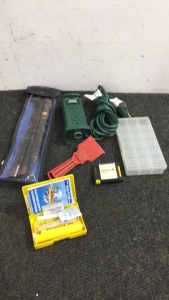 Fishing Pole, Snake Bite Kit, Extension Cord