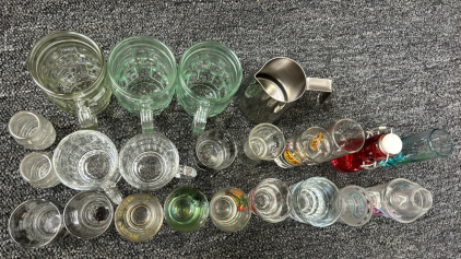 Assorted Shot Glasses & Mugs