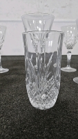 (1) Set of 8 Crystal Wine Glasses (1) Set of 6 Crystal Drinking Glasses - 6