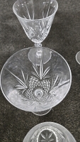 (1) Set of 8 Crystal Wine Glasses (1) Set of 6 Crystal Drinking Glasses - 8