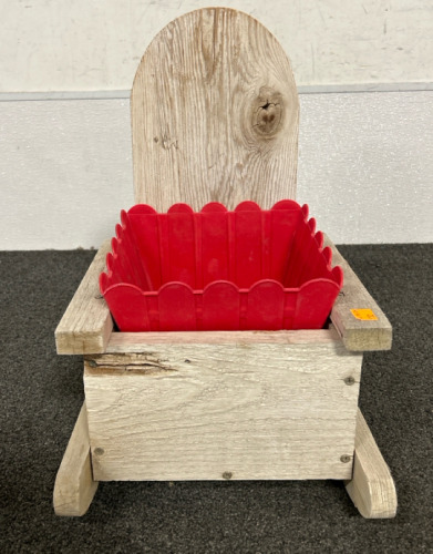 Wooden Rocking Chair Planter