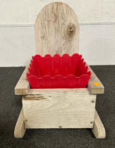 Wooden Rocking Chair Planter