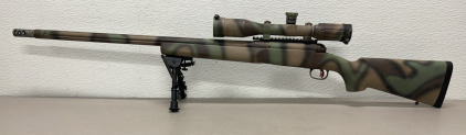 Savage Model 12 6.5 Creedmore Caliber, Bolt Action Rifle W/ Scope And Bi-Pod