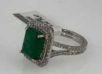 Value $24,378 Emerald And Diamond Platinum Ring Size 6 (US) - 2