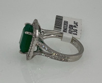 Value $24,378 Emerald And Diamond Platinum Ring Size 6 (US) - 3