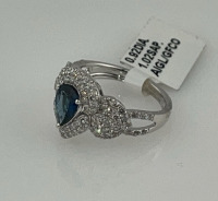 Value $16,230 Sapphire And Diamond Platinum Ring Size 6-1/2 (US) - 2