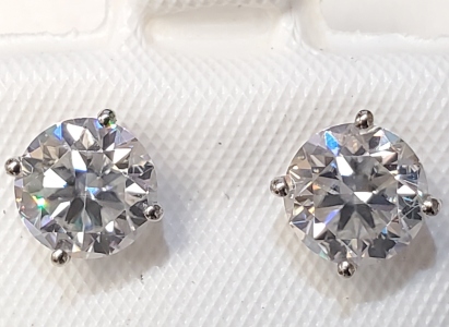 $1365 14K Moissanites(1.5ct) Earrings