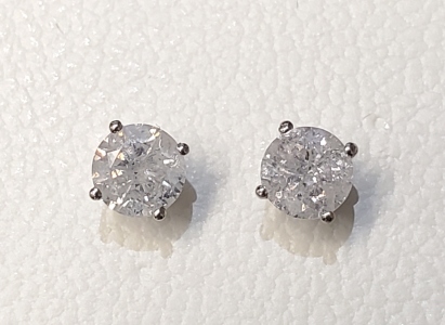 $2390 14K Diamonds(0.78Ct,I1-I3,G-H) Earrings