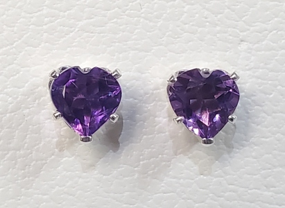 $150 Silver Amethyst(0.8ct) Earrings