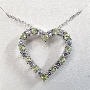 $160 Silver Natural Peridot Necklace