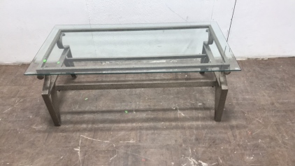 Glass coffee table