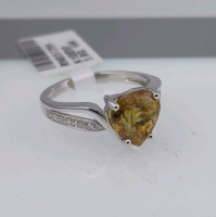 Value $6,720 Natural Sphene & Diamond Gold Ring