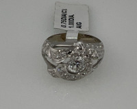 Value $12,850 Diamond 14k White Gold Ring Size 7 (US)