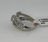 Value $12,850 Diamond 14k White Gold Ring Size 7 (US) - 3