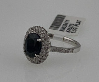 Value $14,760 Sapphire & Diamond Platinum Ring - 2