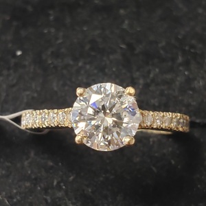 $1755 10K Moissanite(1.2ct) Moissanite(0.2ct) Ring