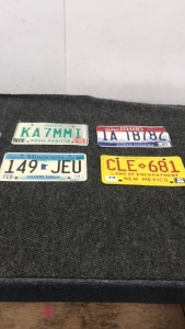 (4) Vintage License Plates