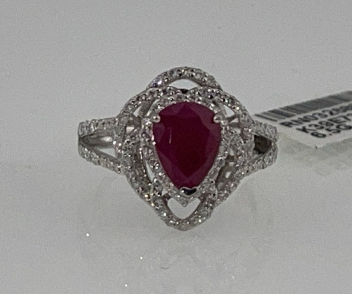 Value $11,323 Burmese Ruby & Diamond Platinum Ring