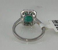 Value $17,800 Emerald And Diamond Platinum Ring Size 6-1/2 (US) - 4