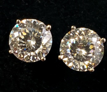 $1685 14K Moissanite(2.4ct) Earrings