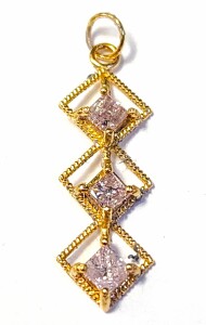 $2120 14K Natural Light Pink Diamond(0.5ct) Pendant