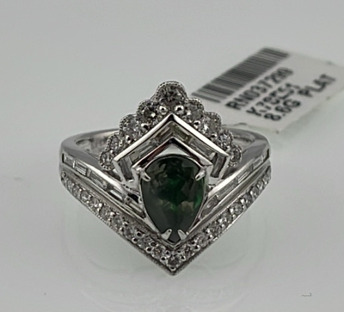 Value $23,675 Alexandrite & Diamond Platinum Ring