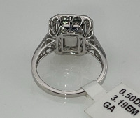 Value $17,839 Emerald Beryl And Diamond Ring Size 6-1/2 (US) - 4