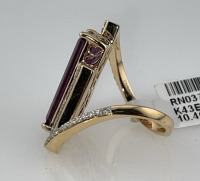 Value $15,460 Rubellite Tourmaline And Diamond 14k. Gold Ring Size 8 (US) - 3