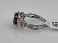 Value $17,830 Madagascar Ruby And Diamond Platinum Ring Size 6-1/2 (US) - 3