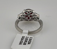 Value $17,830 Madagascar Ruby And Diamond Platinum Ring Size 6-1/2 (US) - 4