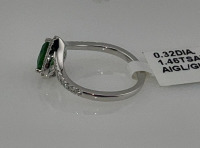 Value $10,223 Tsavorite And Diamond Platinum Ring Size 6-1/2 (US) - 3