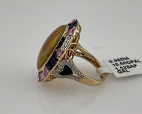 Opal And Sapphire 14k. Gold Ring Size 7 (US) - 3