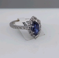 Value $10,240 Sapphire & Diamond White Gold Ring