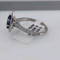 Value $10,240 Sapphire & Diamond White Gold Ring - 3