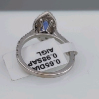 Value $10,240 Sapphire & Diamond White Gold Ring - 4