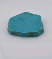 (1) 178.25ct. Turquoise Freeform Polished Slab & (1) 2.00ct. Natural Purple Tanzanite Faceted Pear Cut Gemstones - 3