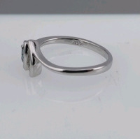 (1) Size 9 Faceted Aquamarine Trillion Cut .925 Ring, (1) Size 9 Faceted Aquamarine Trillion Cut .925 Ring, & (1) Size 8 White & Aquamarine Princess Cut Topaz Ring - 4